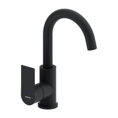 Купить 470220300 Apollo Смеситель для умывальника с поворотным изливов, черный (470220300) по цене 5590 руб., в Санкт-Петебруге в интернет магазине 100-Систем, а также дургие товары DAMIXA из раздела Рычажные смесители и Смесители для раковины