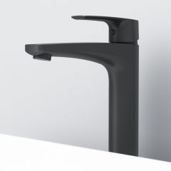 Купить F90A92022 Gem, смеситель для умывальника высокий, черный, шт. (f90a92022) по цене 25590 руб., в Санкт-Петебруге в интернет магазине 100-Систем, а также дургие товары AM.PM из раздела Рычажные смесители и Смесители для раковины