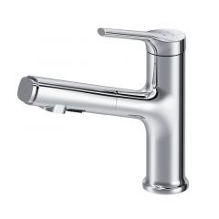 Купить F85B02900 X-Joy S, смеситель для раковины с вытяжным изливом, хром (f85b02900) по цене 16190 руб., в Санкт-Петебруге в интернет магазине 100-Систем, а также дургие товары AM.PM из раздела Рычажные смесители и Смесители для раковины