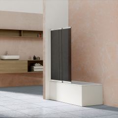 Купить Душевая шторка на ванну VSB-1E100CG, 1000*1450, хром, стекло тонированное, , шт (vsb-1e100cg) по цене 21356 руб., в Санкт-Петебруге в интернет магазине 100-Систем, а также дургие товары Vincea из раздела Стеклянные шторки для ванн и Сантехника