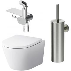 Купить CK74H0403W Sense набор подвесной унитаз с гиг.душем (ck74h0403w) по цене 37390 руб., в Санкт-Петебруге в интернет магазине 100-Систем, а также дургие товары AM.PM из раздела Унитазы подвесные и Унитазы