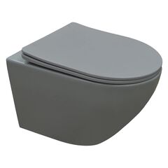 Купить Azario Grado (прямое сиденье) подвесной безободковый унитаз серый с сидением микролифт 490*370*370 (az-0046 sp mdg) по цене 22500 руб., в Санкт-Петебруге в интернет магазине 100-Систем, а также дургие товары Azario из раздела Унитазы подвесные и Унитазы