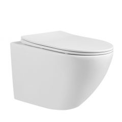 Купить Унитаз ABBER BEQUEM AC1100 подвесной белый, безободковый (ac1100) по цене 13600 руб., в Санкт-Петебруге в интернет магазине 100-Систем, а также дургие товары ABBER из раздела Унитазы подвесные и Унитазы