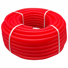 Купить Кожух гофрированный ПНД 32мм красный  (под 20 трубу)  (32cr) по цене 26 руб., в Санкт-Петебруге в интернет магазине 100-Систем, а также дургие товары РОСТерм из раздела Защитная гофра и Трубы и фитинги