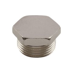 Купить Заглушка 1/2"Н (никель) (1500172 / 1878n0004) по цене 103 руб., в Санкт-Петебруге в интернет магазине 100-Систем, а также дургие товары  из раздела Заглушки и Никелированные фитинги