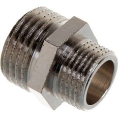 Купить Ниппель переходной 3/8"*1/2" (хром) (1500406) по цене 182 руб., в Санкт-Петебруге в интернет магазине 100-Систем, а также дургие товары  из раздела Ниппели и Хромированные фитинги