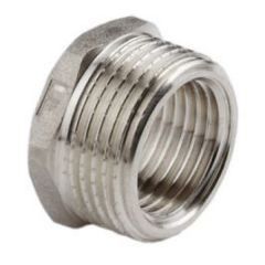 Купить Футорка 3/8"В*3/4"Н (никель) (1500433 / 1581n000503) по цене 215 руб., в Санкт-Петебруге в интернет магазине 100-Систем, а также дургие товары  из раздела Футорки и Никелированные фитинги