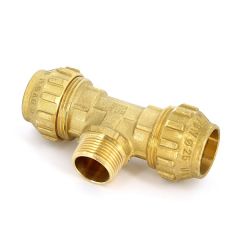 Купить Тройник 25*3/4"Н*25 (для п/э трубы) (3400069 / 3468g250525cr) по цене 1719 руб., в Санкт-Петебруге в интернет магазине 100-Систем, а также дургие товары  из раздела Фитинги компрессионные латунные 25 и Компрессионные латунные фитинги