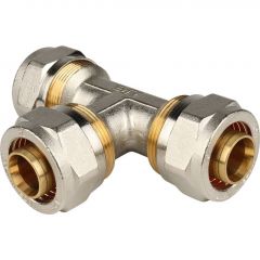 Купить SFS-0009-000026 STOUT Тройник 26х26х26 для металлопластиковых труб винтовой (sfs-0009-000026) по цене 2882 руб., в Санкт-Петебруге в интернет магазине 100-Систем, а также дургие товары STOUT из раздела Обжим и Фитинги Stout