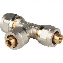 Купить SFS-0010-201616 STOUT Тройник переходной 20х16х16 для металлопластиковых труб винтовой (sfs-0010-201616) по цене 1554 руб., в Санкт-Петебруге в интернет магазине 100-Систем, а также дургие товары STOUT из раздела Обжим и Фитинги Stout