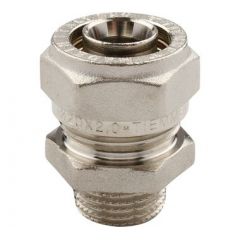 Купить Соединение прямое 20*1/2"Н (обжим) (1600007 / 1600n002004) по цене 426 руб., в Санкт-Петебруге в интернет магазине 100-Систем, а также дургие товары  из раздела Обжим Tiemme 20 и Обжим