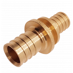 Купить Муфта переходная РОСТерм 20х25 латунь (2025coupbr) по цене 255 руб., в Санкт-Петебруге в интернет магазине 100-Систем, а также дургие товары РОСТерм из раздела Муфты переходные для труб из сшитого полиэтилена РОСТерм и Переходы для труб из сшитого полиэтилена РОСТерм