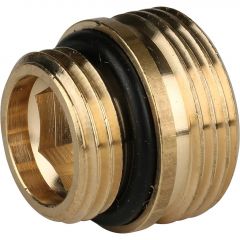 Купить Переходник Stout 1/2"х3/4" для радиатора с внутренней резьбой 1/2" (sft-0049-000002) по цене 193 руб., в Санкт-Петебруге в интернет магазине 100-Систем, а также дургие товары STOUT из раздела Переходы для труб из сшитого полиэтилена Stout и Трубы и фитинги из сшитого полиэтилена Stout