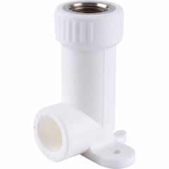 Купить 3222-btl-200b00 Kalde 20x1/2" Угольник удлиненный с в/р с креплением для ППР труб под сварку (цвет белый) (3222-btl-200b00) по цене 75 руб., в Санкт-Петебруге в интернет магазине 100-Систем, а также дургие товары  из раздела Фитинги белые полипропиленовые 20 и Трубы и фитинги белые полипропиленовые