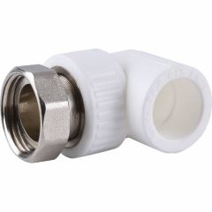 Купить 3222-tue-251000 Kalde 25х1" Угольник с накидной гайкой для ППР труб под сварку (цвет белый) (3222-tue-251000) по цене 123 руб., в Санкт-Петебруге в интернет магазине 100-Систем, а также дургие товары  из раздела Фитинги белые полипропиленовые 25 и Трубы и фитинги белые полипропиленовые