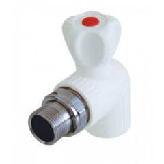 Купить 3242-vre-250b00 Kalde 25x 1/2" Кран шаровой разборный угловой с накидной гайкой для ППР труб под сварку (цвет белый) (3242-vre-250b00) по цене 1177 руб., в Санкт-Петебруге в интернет магазине 100-Систем, а также дургие товары  из раздела Фитинги белые полипропиленовые 25 и Трубы и фитинги белые полипропиленовые