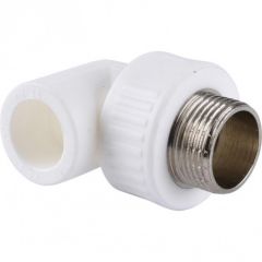 Купить 3222-emo-200c00 Kalde 20x3/4" Угольник с н/р для ППР труб под сварку (цвет белый) (3222-emo-200c00) по цене 140 руб., в Санкт-Петебруге в интернет магазине 100-Систем, а также дургие товары  из раздела Фитинги белые полипропиленовые 20 и Трубы и фитинги белые полипропиленовые