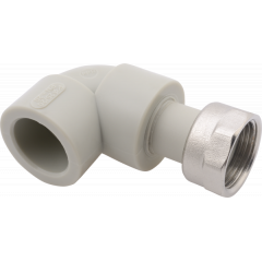 Купить FV PPR Колено 90° с накидной гайкой 20x1/2" (aa227020012) по цене 382 руб., в Санкт-Петебруге в интернет магазине 100-Систем, а также дургие товары FV-Plast из раздела Фитинги серые полипропиленовые 20 и Трубы и фитинги серые полипропиленовые