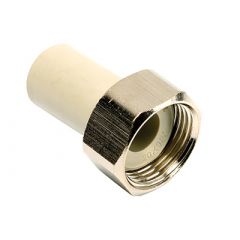 Купить Штуцер с гайкой  Ekoplastik 25x1 PP-R (shm02532xx) по цене 686 руб., в Санкт-Петебруге в интернет магазине 100-Систем, а также дургие товары EKOPLASTIK из раздела Фитинги серые полипропиленовые 25 и Трубы и фитинги серые полипропиленовые