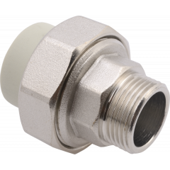 Купить FV PPR Резьбовое соединение наружное "американка" 32x1" (aa237032001) по цене 935 руб., в Санкт-Петебруге в интернет магазине 100-Систем, а также дургие товары FV-Plast из раздела Фитинги серые полипропиленовые 32 и Трубы и фитинги серые полипропиленовые