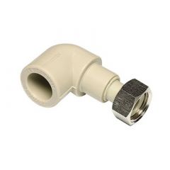 Купить Угольник 90° с накидной гайкой 20х1/2 Ekoplastik PP-R (skom02020x) по цене 655 руб., в Санкт-Петебруге в интернет магазине 100-Систем, а также дургие товары EKOPLASTIK из раздела Фитинги серые полипропиленовые 20 и Трубы и фитинги серые полипропиленовые