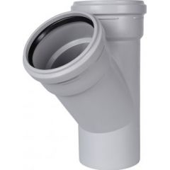 Купить STOUT D 110 x 110 / 45° Тройник канализационный бесшумный (skb-0015-111145) по цене 1566 руб., в Санкт-Петебруге в интернет магазине 100-Систем, а также дургие товары STOUT из раздела Фитинги шумопоглощающие фановые 110 мм и Шумопоглощающие фановые трубы и фитинги