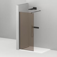 Купить Душевая перегородка с односторонним входом, стекло бронза, профиль чёрный, 1000x1950 мм CEZARES LIBERTA-L-1-100-BR-NERO (liberta-l-1-100-br-nero) по цене 37200 руб., в Санкт-Петебруге в интернет магазине 100-Систем, а также дургие товары CEZARES из раздела Душевые перегородки и Душевые двери, перегородки