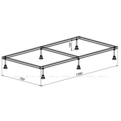 Купить 0.5 Каркас для литьевого поддона 1400х800, монтаж.размер 1380х700мм, сталь  (267179) по цене 7130 руб., в Санкт-Петебруге в интернет магазине 100-Систем, а также дургие товары AQUANET из раздела Экраны и каркасы для поддонов и Душевые поддоны