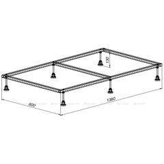 Купить 0.6 Каркас для литьевого поддона 1400х900, монтаж.размер 1380х800мм, сталь (267180) по цене 7660 руб., в Санкт-Петебруге в интернет магазине 100-Систем, а также дургие товары AQUANET из раздела Экраны и каркасы для поддонов и Душевые поддоны