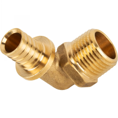 Купить Уголок РОСТЕРМ 20х1/2"Н, латунь, 20ELB-12EXT (20elb-12ext) по цене 228 руб., в Санкт-Петебруге в интернет магазине 100-Систем, а также дургие товары РОСТерм из раздела Фитинги для труб из сшитого полиэтилена РОСТерм 20 и Трубы и фитинги из сшитого полиэтилена РОСТерм