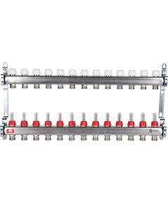Купить SMS 0917 000013 STOUT Коллектор из нержавеющей стали с расходомерами 13 вых. (sms 0917 000013) по цене 34690 руб., в Санкт-Петебруге в интернет магазине 100-Систем, а также дургие товары STOUT из раздела Коллекторы теплого пола и Коллекторы и коллекторные группы