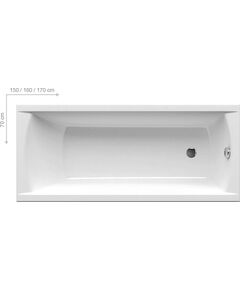 Купить Ванна CLASSIC 150x70 N белая (c521000000) по цене 34650 руб., в Санкт-Петебруге в интернет магазине 100-Систем, а также дургие товары RAVAK из раздела Акриловые ванны и Ванны