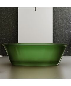 Купить прозрачная ванна из полиэфирной смолы цвет зеленый донный клапан в комплекте (at9707emerald) по цене 272160 руб., в Санкт-Петебруге в интернет магазине 100-Систем, а также дургие товары ABBER из раздела Ванны из камня и Ванны