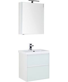 Купить Мебель для ванной Aquanet Гласс 60 белый (240458) по цене 63483 руб., в Санкт-Петебруге в интернет магазине 100-Систем, а также дургие товары AQUANET из раздела Готовые решения для ванной комнаты и Мебель для ванной комнаты