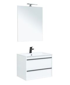 Купить Мебель для ванной Aquanet Lino 70 белый матовый (271953) по цене 50900.2 руб., в Санкт-Петебруге в интернет магазине 100-Систем, а также дургие товары AQUANET из раздела Готовые решения для ванной комнаты и Мебель для ванной комнаты