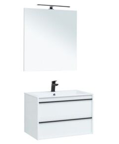 Купить Мебель для ванной Aquanet Lino 80 белый матовый (271955) по цене 54779.4 руб., в Санкт-Петебруге в интернет магазине 100-Систем, а также дургие товары AQUANET из раздела Готовые решения для ванной комнаты и Мебель для ванной комнаты