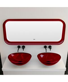 Купить Зеркало для ванной ABBER Kristall AT6702Rubin с подсветкой (at6702rubin) по цене 79200 руб., в Санкт-Петебруге в интернет магазине 100-Систем, а также дургие товары ABBER из раздела Зеркала и Мебель для ванной комнаты