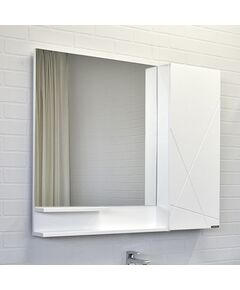 Купить Зеркало-шкаф Comforty Мерано-90 белый матовый (00-00010664cf) по цене 17600 руб., в Санкт-Петебруге в интернет магазине 100-Систем, а также дургие товары COMFORTY из раздела Зеркальные шкафы для ванной и Мебель для ванной комнаты