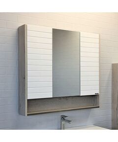 Купить Зеркало-шкаф Comforty Клеон-90 белый/дуб дымчатый (00-00004756cf) по цене 17100 руб., в Санкт-Петебруге в интернет магазине 100-Систем, а также дургие товары COMFORTY из раздела Зеркальные шкафы для ванной и Мебель для ванной комнаты