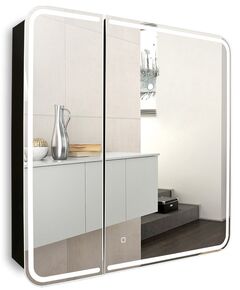 Купить Зеркало-шкаф AZARIO Alliance - Black 805х800 (led-00002611) по цене 21989 руб., в Санкт-Петебруге в интернет магазине 100-Систем, а также дургие товары Azario из раздела Зеркальные шкафы для ванной и Мебель для ванной комнаты