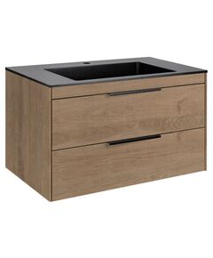 Купить База под раковину Chiara 2D 800 подвесная, 2 выкатных ящика soft-close, N.Oak, , шт (vmc-2c2800no) по цене 20780 руб., в Санкт-Петебруге в интернет магазине 100-Систем, а также дургие товары Vincea из раздела Тумбы под раковину и Мебель для ванной комнаты