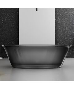 Купить Прозрачная ванна ABBER Kristall AT9707Onyx черная (at9707onyx) по цене 272160 руб., в Санкт-Петебруге в интернет магазине 100-Систем, а также дургие товары ABBER из раздела Ванны из камня и Ванны
