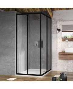 Купить Душевой уголок RAVAK Blix Slim BLSRV2-80 в черном профиле, прозрачное стекло (x1lm40300z1) по цене 73590 руб., в Санкт-Петебруге в интернет магазине 100-Систем, а также дургие товары RAVAK из раздела Душевые ограждения и Душевые кабины и ограждения