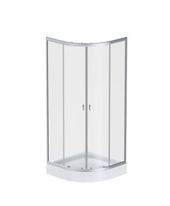 Купить W88E-205-080MT64 X-Joy Twin Slide,  Душевое ограждение c поддоном, 80x80, профиль мат хром (w88e-205-080mt64) по цене 54290 руб., в Санкт-Петебруге в интернет магазине 100-Систем, а также дургие товары AM.PM из раздела Душевые ограждения и Душевые кабины и ограждения