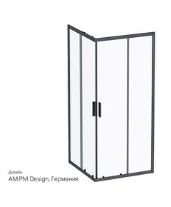 Купить W93G-403-090BT Душевое ограждение Gem S Square Slide 90x90 стекло прозрачное, профиль черный матовый (w93g-403-090bt) по цене 62590 руб., в Санкт-Петебруге в интернет магазине 100-Систем, а также дургие товары AM.PM из раздела Душевые ограждения и Душевые кабины и ограждения