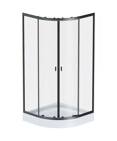 Купить W88E-205-090BT64 X-Joy Twin Slide,  Душевое ограждение c поддоном, 90x90, профиль черный (w88e-205-090bt64) по цене 56390 руб., в Санкт-Петебруге в интернет магазине 100-Систем, а также дургие товары AM.PM из раздела Душевые ограждения и Душевые кабины и ограждения