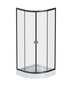 Купить W88G-205-080BT64 X-Joy Twin Slide,  Душевое ограждение без  поддона, 80x80, профиль черный (w88g-205-080bt64) по цене 33290 руб., в Санкт-Петебруге в интернет магазине 100-Систем, а также дургие товары AM.PM из раздела Душевые ограждения и Душевые кабины и ограждения