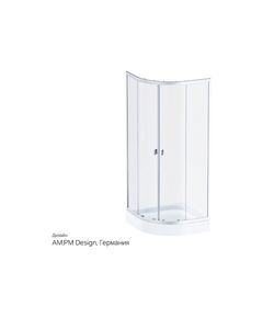 Купить W88G-205-080MT64 X-Joy Twin Slide,  Душевое ограждение без  поддона, 80x80, профиль мат хром (w88g-205-080mt64) по цене 33290 руб., в Санкт-Петебруге в интернет магазине 100-Систем, а также дургие товары AM.PM из раздела Душевые ограждения и Душевые кабины и ограждения