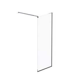 Купить W84WI-80-F1-BTE Душевая перегородка Func 80x200, стекло прозр. 8 мм + покрытие, профиль черный (w84wi-80-f1-bte) по цене 22690 руб., в Санкт-Петебруге в интернет магазине 100-Систем, а также дургие товары AM.PM из раздела Душевые перегородки и Душевые двери, перегородки