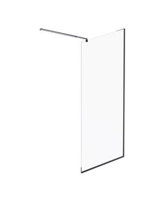 Купить W84WI-100-F1-BTE Душевая перегородка Func 100x200, стекло прозр. 8 мм + покрытие, профиль черный (w84wi-100-f1-bte) по цене 25890 руб., в Санкт-Петебруге в интернет магазине 100-Систем, а также дургие товары AM.PM из раздела Душевые перегородки и Душевые двери, перегородки